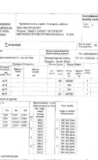 Сертификат на катанку 8 ст3сп